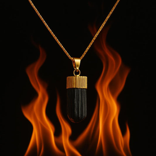 Turmalin Halskette vergoldet