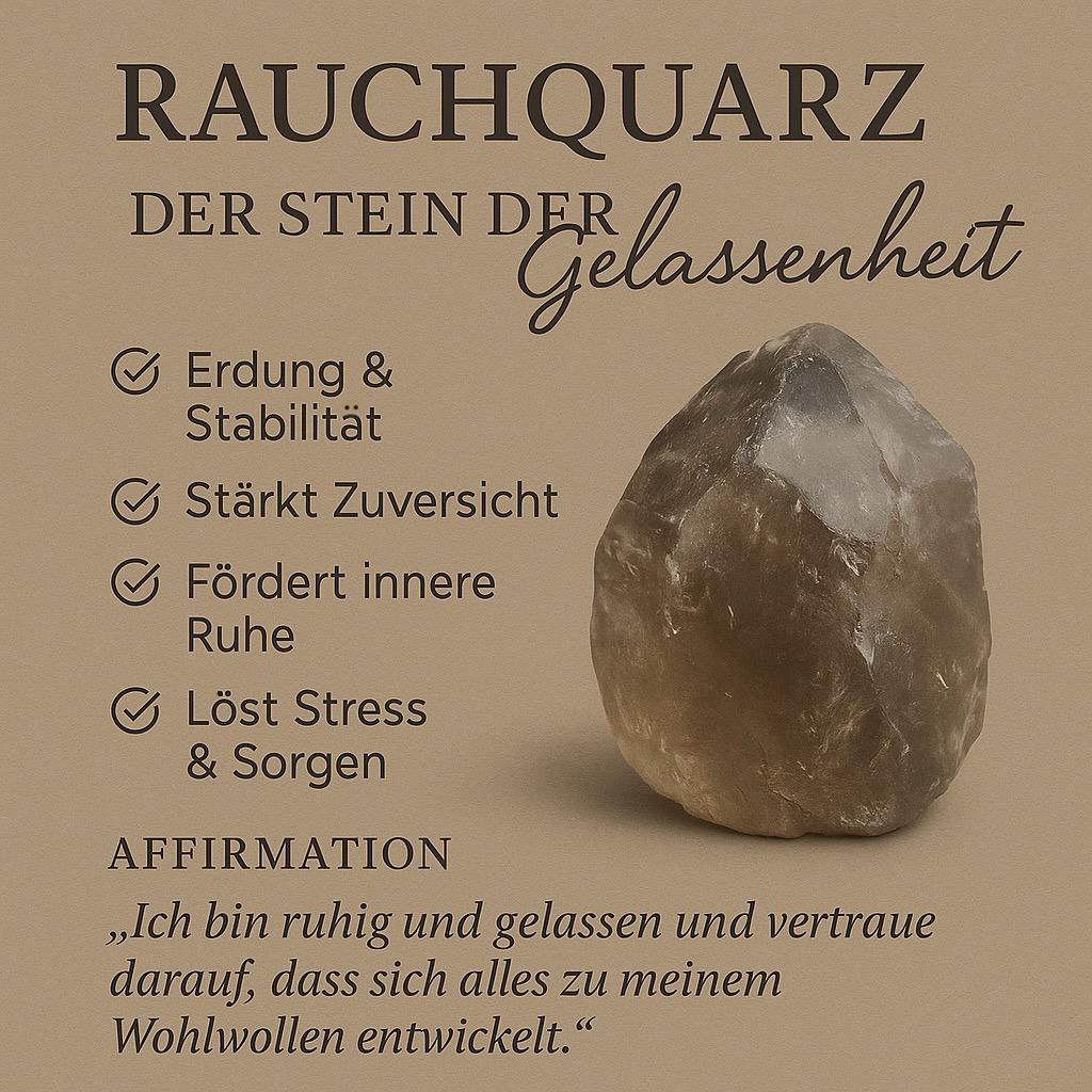 Rauchquarz Mond vergoldet
