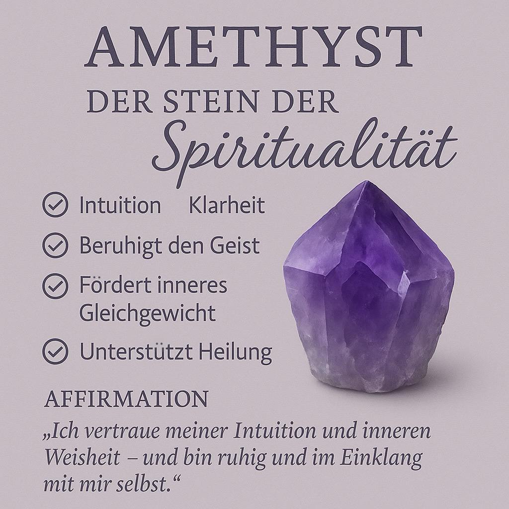 Amethyst - Doppelender vergoldet