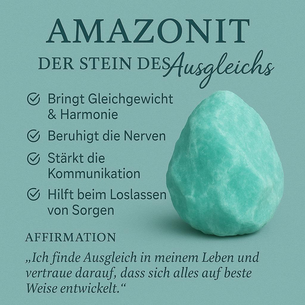 Amazonit Halskette vergoldet